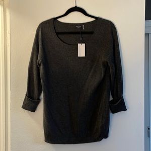 Magaschoni gray cashmere 3/4 sleeve sweater. New with tags!